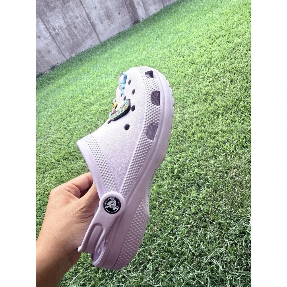 Crocs Classic Clog Slip-On Purple w/ jibbitz US 6 Women’s